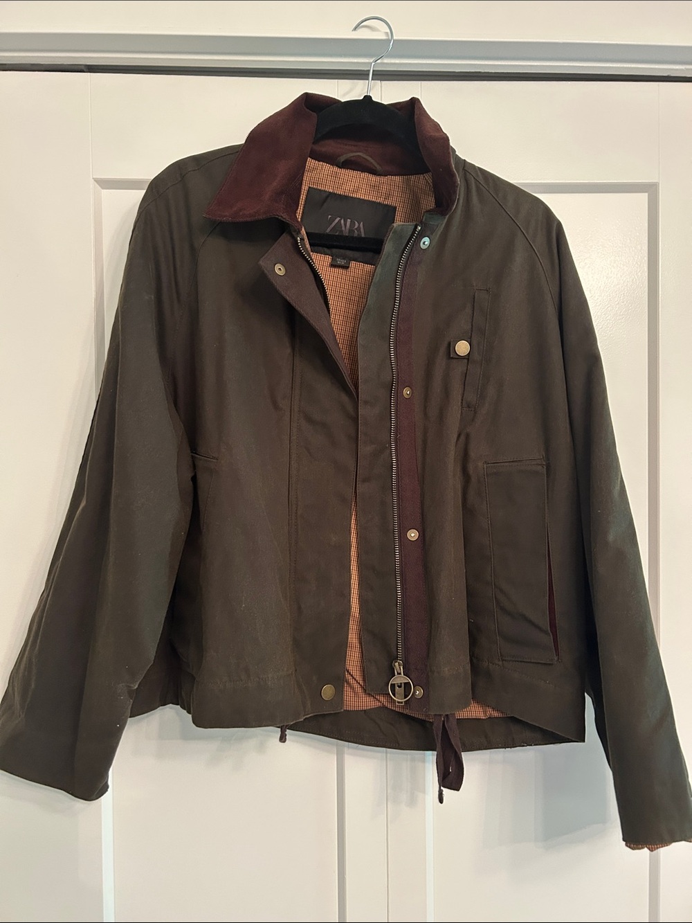 Zara Ladies Olive Brown Casual Jacket size Small